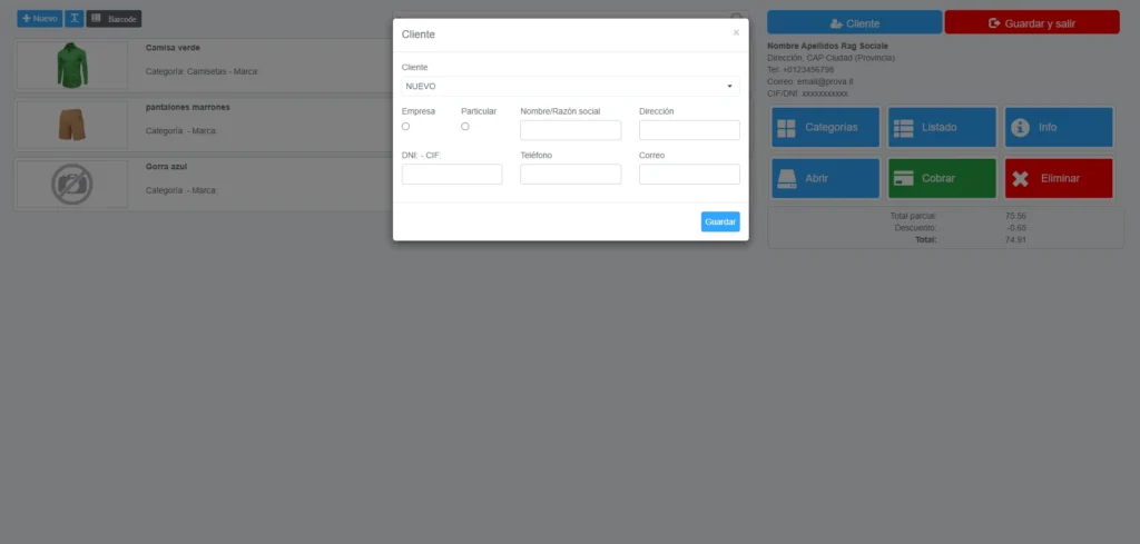 Añadir cliente